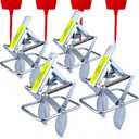 Upgraded Scissor Mole Traps (4 Pack), Step-On Mole Trap for Lawns, Heavy Duty Steel with Sensitive Trigger