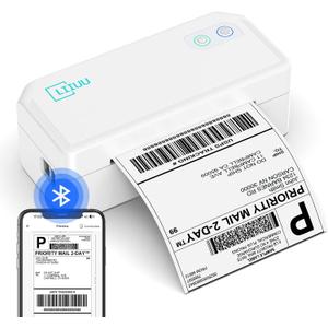 Thermal Shipping Label Printer, 4x6 Bluetooth Label Printer for Shipping Packages Small Business Mailing, Support iOS, Android, Mac, Windows, Chrome, Used for UPS, USPS, Ebay, Etsy, Amazon
