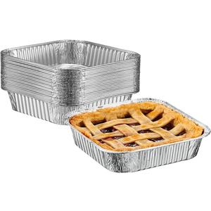 GUSTO [25 Sets 8-Inch Square Foil Pans (Lids Not Included) - Aluminum Pans, Disposable Food Containers For Baking, Cooking, Storing and Preparing Food (Formerly Comfy Package)
