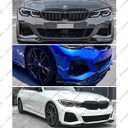 Front Lip Compatible with BMW G20 330e 330i M340i M-Sport 3-Series 2019-2022, MP Style Bumper Air Dam Lower Chin Spoiler Splitter, Protection Body (Glossy Black)