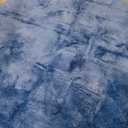 Ophanie Round Rug 8Ft Blue Circle Area Rug, Boys Room Decor, Fluffy Fuzzy Bedroom Carpet, Plush Soft Shaggy Living Room Rugs for Kids Home Decor Aesthetic, Nursery