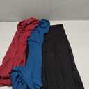 Free to Live 3 Pack Long Skirts for Women Fall Stretchy Flowy Maxi Skirt Dressy Casual for Work, Soft Fold Over High Waisted, M, Black, Teal, Wine