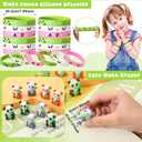 Seajan 162 Pcs Panda Birthday Party Favors for 16 Kids Include Keychain Ring Bracelet Stamp Erasers Sticker Bag Tags for Theme Birthday Baby Shower Party Decor