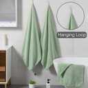 Luxury Bath Towels Set - 12 Piece (4 Large Bath Towels,4 Hand Towels,4 Washcloths), 100% Microfiber,Extra Absorbent Super Soft & Quick Dry,Complete Family Pack for Bathroom Gym Pool,Green