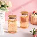 2 Pcs Coquette Pink Bow Glass Cups with Lids and Straws Aesthetic 16 oz Icon Juice Iced Coffee Cups Preppy Cute Bow Stuff Tumbler Mug Drinking Glasses, with Cleaning Brush