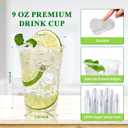 Vplus 2000 Pack 9 OZ Clear Plastic Cups, 9 Ounce Disposable Cold Water Party Drinking Cups for Wedding Thanksgiving Christmas Party, 2000 Count