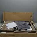 HOOBRO Cat Litter Box Enclosure with Ladder, Hidden Litter Box Furniture with Rechargeable 3-Color LED, Plush, Teaser Balls, 31.5" L x 18.9" W x 22.4" H, All-in-One, Black and Greige BG48MW01G1