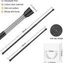 2 Pack Tension Rods Spring Tension Curtain Rod, 26 to 39 Inch Adjustable Black Tension Rod, Small Curtain Rods Spring Loaded Curtains Tension Rods for Window, Bathroom, Cupboard, Kitchen, Home