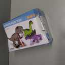 3-Pack Electronic Walking Dinosaur Toys for Toddlers 2-4, Moving Dinosaurs Toys with Lights, Roaring Sounds, T-Rex, Brachiosaurus & Stegosaurus, Xmas Birthday Gift for 2 3 4 5 6 Years Old Boys