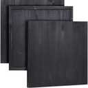 Bright Creations 3-Pack Black Wooden Boards for Signs - 12 x 12 in, Unfinished Cedarwood - Blank Wood Panel Signs for Crafts & Painting - Black Wood Hanging Plaque with Sawtooth Hangers & Screws