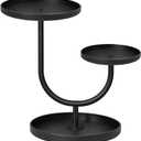 Cupcake Stand 3 Tier Metal Cake Stand Black Dessert Table Display Set Round Display Stands Cookies Fruit Serving Tray for Cupcakes, Pastries, Fruit & Veggie
