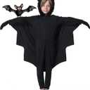 Seawhisper Bat Halloween Costumes for Kids Size 2T-14 (4T, Black)