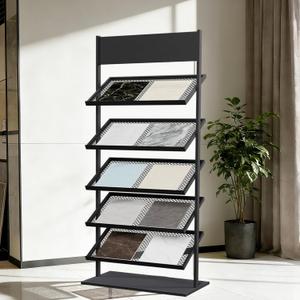 5-tier Floor Tile Display Stand, Retail Display Rack for Tile, Height-59in