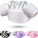 Vvinca Separable Toddler Swim Vest Fit 22-66 Lbs1-6 Years| 3 in 1 Toddler Floaties Pool Float & Arm Bands Boys and Girls, Adjustable Sturdy Safety for 1 2 3 4 5 6 Year (D-Colorful Dots)