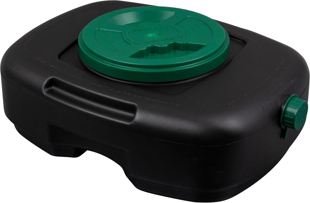 Scepter AM06984 12 Quart Oil Drain Pan with Lid, Filter Drain Screen, and Pour Spout for Automotive Fluids Including Engine Oil, Anti-Freeze, Transmission Fluid and More, 13" x 17-1/4" x 6"