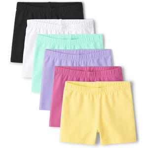 The Children's Place Girls Cartwheel Shorts (Medium, Multi Color 6-pack)