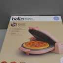 Bella Flip-n-Store Waffle Maker with EverGood Ceramic Nonstick Coating, Fits-anywhere Kitchenware, Power Indicator Light, Cool Touch Handle & Cord Wrap, 7 Wide & 1" Deep Plates, 1000 Watt, Blossom