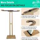 Surfboard Stand Racks, Indoor Display Stand Shortboard and Longboard Organizer Floor-Standing Design, Storage & Display for Surfboard and Skimboard, Polished Beach Wooden, Brown