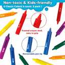 2 x Garybank 12 Pack Bath Crayons for Toddlers 1-3, with 3 Drawing Prompt Dice, Non-toxic Formula Bathtub Crayons, Washable & Smoothly Paint Wet and Dry On Wall, Easy Grip Shell to Draw