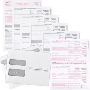 1099 NEC Forms 2024, 5 Part Laser Tax Forms Kit, with SelfSeal Envelopes 15 Pack of Federal/State Copy's, 1096's Great for QuickBooks and Accounting Software, 2024 1099-NEC, 15 Pack