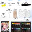 Nicpro Watercolor Paint Set for Adults,Beginner & Artists, 36 Tubes Water Color Paint Set with 25 Watercolor Paper Book, 8 Squirrel Paint Brushes, Palettes, Color Wheel, Water Color Painting Supplies