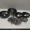 W10290350 W10290353 Porcelain Burner Drip Pan Bowls & MP22YA Electric Range Burner Element Unit Set by Cenipar-Compatible with Whirl-pool Frigi-daire Ama-na Range Oven/Stove