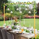 WellSign Over The Table Rod Stand with Clamps 31"110" Length 31"64" Height Adjustable Metal Table Hanging Decor Rod with Storage Bag for Gender Reveal Ceremony Party, Gold Table Balloon Arch Stand