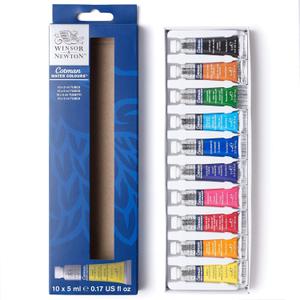 Winsor & Newton Cotman Watercolor Paint Set, 10 Colors, 5ml (0.17-oz) Tubes