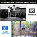 Trampoline Net Replacement Trampoline Safety Round Frame Enclosure Weather Resistant Breathable Net with Double Headed Zippers