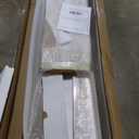 S&Z TOPHAND 36in x 84in Glass Sliding MDF Barn Door with 6.6FT Sliding Door Hardware Kit, 5 Tempered Frosted Glass, Slab Inside Covered with Water-Proof PVC Surface, Simple DIY Assembly