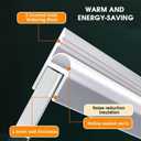 Shower Glass Door Seal, 120 Inch Silicone Soft Shower Door Bottom Seal for 3/8"(10mm) Thick Glass Door, Stopping Water Leaks (Arch)