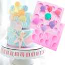 HengKe 2 Pieces Air Balloon Fondant Molds,Food Grade Safety Silicon Materials, Chocolate Candy Mold for Party Baby Shower Cake Decorating,Sugarcraft, Cupcake Topper,Pastry, Polymer Clay, Epoxy Resin