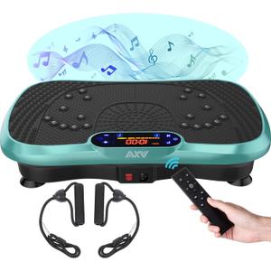 AXV Vibration Plate Fitness Platform Exercise Machine Vibrating Shaking Full Body Shaker Workout Vibrate Stand Shake Board Sport Gym for Weight Loss Fat Burner for Women Men