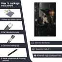 FWLBUGRA Witch lipstick print gothic bathroom wall art black cat dresser poster moody witch decor dark feminine canvas12x18in-Frameless