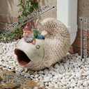 Gnome Fish Sculpture, Garden Animal Statue & Outdoor Decor, Eco-Friendly Resin Gutter Diverter Rain, Decorative Gutter Extension Downspout, Splash Block, Perfect for 3"x4" Downspouts