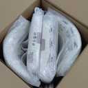 VASAGLE EKHO Collection - Dining Chairs Set of 4, Upholstered Kitchen Chairs, Comfortable Seat, Synthetic Leather with Stitching, Mid-Century Modern, Easy Assembly, Living Room Lounge, Cream White