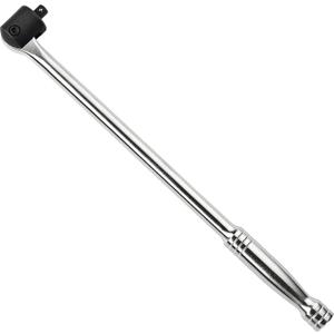 EPAuto 3/8 Inch Drive by 17.5" Length Breaker Bar, CR-V Steel (Black/Stainless Steel)