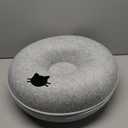 Pet Donut Cat Interactive Toy Tunnel Spliceable Double-Layer Composite Structure Universal Cat Head Cutout Design(Light Grey)