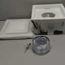 FEITON Bathroom Exhaust Fan with Light, Ceiling Mount, 110 CFM 1.0 Sones 4 Inch Duct, Quiet Square Bath Fan Light Combo, Shower Exhaust Fan with Light