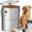 Newget 35 Lbs Stainless Steel Dog Food Storage Container, Large Airtight Pet Food Storage Bin with Lid to Keep Fresh, Metal Container with Scoop for Dog, Cat, Bird Seed, Rice, Grain & Kitchen Pantry