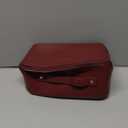 EACHY Travel Makeup Bag,Large Capacity Cosmetic Bags for Women,Waterproof Portable Pouch Open Flat Toiletry Bag Pattern Makeup Bag (AO-Red)