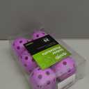 Amoswiz Indoor Pickleball Balls, 6 Pack of 26 Holes Pickleballs, USAPA Approved Indoor Pickleballs Set, High Visibility Durable Pickle Balls for Training and Tournament (6 Purple Indoor Balls with Mesh Bag)