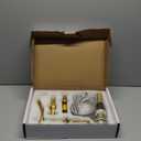 gotonovo Bathroom Faucet 3 Hole 8 Inch Widespread Bathroom Sink Faucet 2 Cross Handles Vintage Lavatory Vanity Mixer Tap with Pop Up Drain, HOT Cold Label, Antique Brass