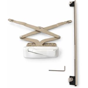 Wide Awning Window Operator Replacement Kit with Track, Crank Handle & Cover, Off White, X-Style Scissor Arm Window Crank Opener, Metal Clip & Pivot Slide.Model:Elite-04A+04-3SS+FH-03A.Combo
