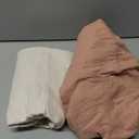 Blissful Diary Muslin Mini Crib Sheets, Pack and Play Mattress Sheets Fitted for Pack N Play, Soft Cotton for Boys Girls, 2 Pack(Dusty Pink&Rainbow)