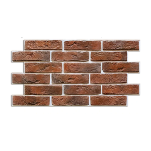 Commomy 3D Brick Wall Panels Peel and Stick - 12 pcs of 22.8" x 11.8" - Thin & UrltraLight Red Brick Wallpaper Stick on Tile for Kitchen, Bedroom, Living Room,TV Background,RV(Covers 22.48 sq.ft)