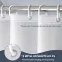 EurCross Shower Curtain Liner Extra Long 82 inch Length with 5 Bottom Magnets,Frosted PEVA Plastic Shower Curtain Liner, Waterproof Opaque Shower Liner No Smells with Metal Grommets,72 x 82 inch