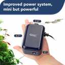 hygger Aquarium Air Pump,Adjustable Oxygen PumpSilent Powerful Aerator Pump 3W AC 110-120V Air Outlets Ultra for Up to 100 Gallon Tank