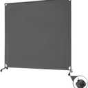 Spurgehom 6FT Single Panel Rolling Room Divider, Partition Privacy Screens with Wheels, Freestanding Fabric Room Panel Wall, Portable Wall Divider for Office, Room, Restaurant, Hospital (Grey)