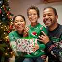 3 x GIOLNIAY Red Bows Christmas Wrapping Paper for Men Women Kids - Holiday Gift Wrap with Pine Branches & Berries on White - 4 Jumbo Sheets, 28" x 40" Each (31 sq. ft ttl), Easy to Store